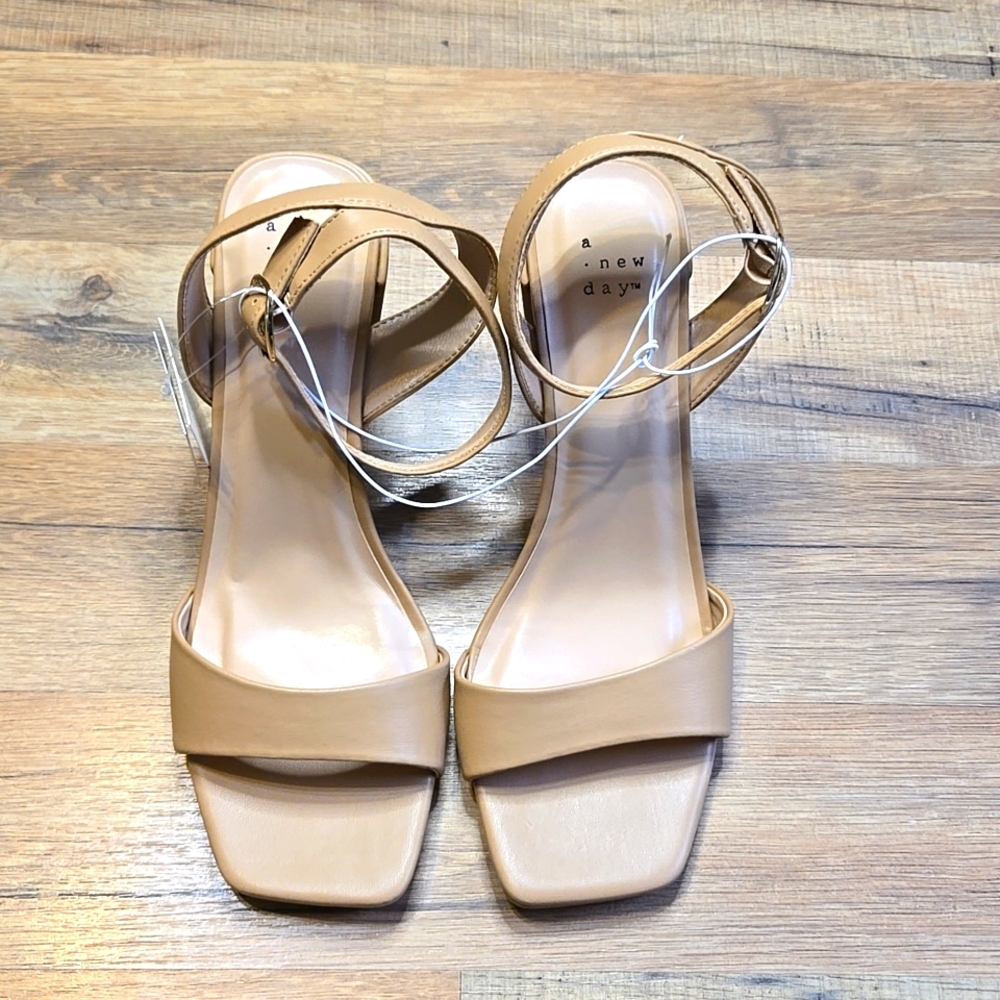 A NEW DAY Nude Strappy Heels